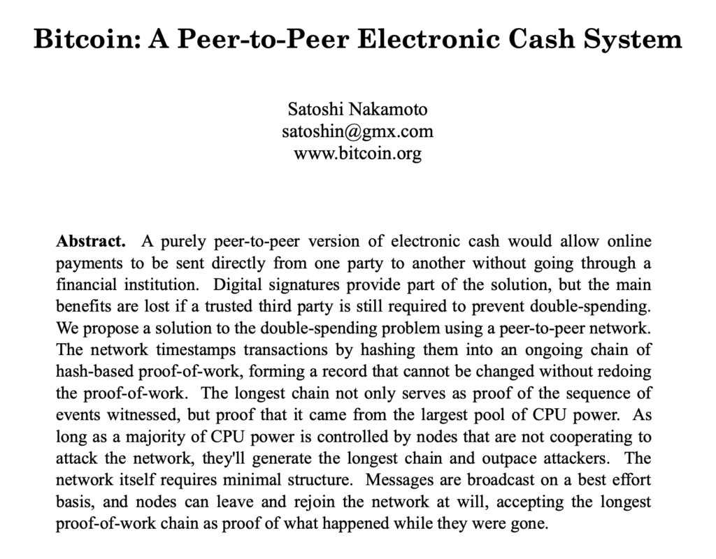 Kombinacijom digitalnih potpisa, distribuirane knjige i peer-to-peer mreže, rođen je Bitcoin.